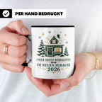 Neues Zuhause Tasse Unser erstes Weihnachten im neuen Zuhaus – Schwarz [farbe:schwarz]