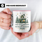 Neues Zuhause Tasse Unser erstes Weihnachten im neuen Zuhaus – Rosa [farbe:rosa]