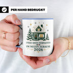 Neues Zuhause Tasse Unser erstes Weihnachten im neuen Zuhaus – Blau [farbe:blau]
