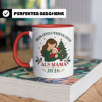 Mama Tasse Mein erstes Weihnachten als Mama 2026 - Geschenk  – Rot [farbe:rot]