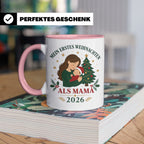 Mama Tasse Mein erstes Weihnachten als Mama 2026 - Geschenk  – Rosa [farbe:rosa]