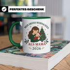 Mama Tasse Mein erstes Weihnachten als Mama 2026 - Geschenk  – Grün [farbe:grün]