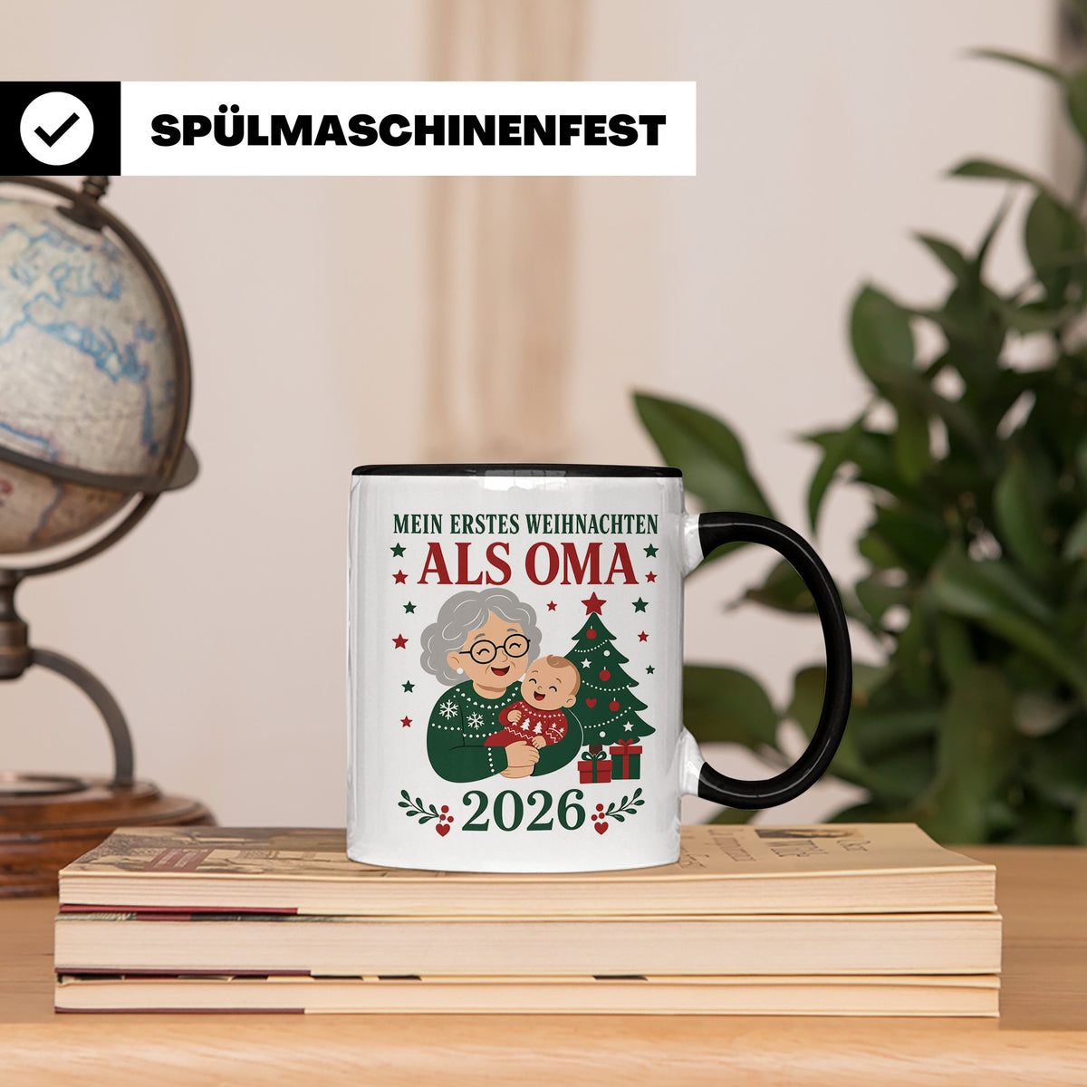 Oma Tasse Mein erstes Weihnachten als Oma 2026 - Geschenk fü – Schwarz [farbe:schwarz]