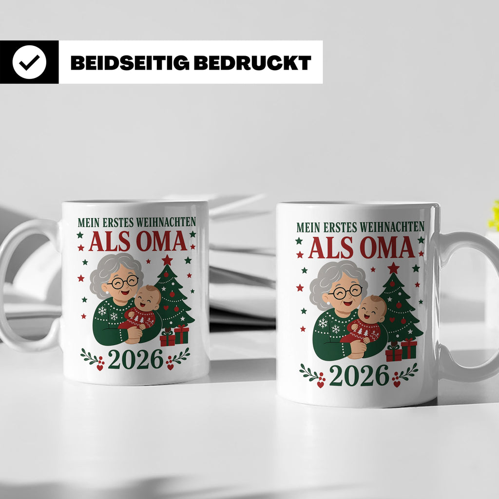 Oma Tasse Mein erstes Weihnachten als Oma 2026 - Geschenk fü – Weiß [farbe:weiß]