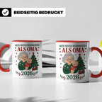Oma Tasse Mein erstes Weihnachten als Oma 2026 - Geschenk fü – Rot [farbe:rot]