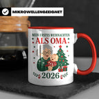 Oma Tasse Mein erstes Weihnachten als Oma 2026 - Geschenk fü – Rot [farbe:rot]