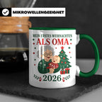 Oma Tasse Mein erstes Weihnachten als Oma 2026 - Geschenk fü – Grün [farbe:grün]