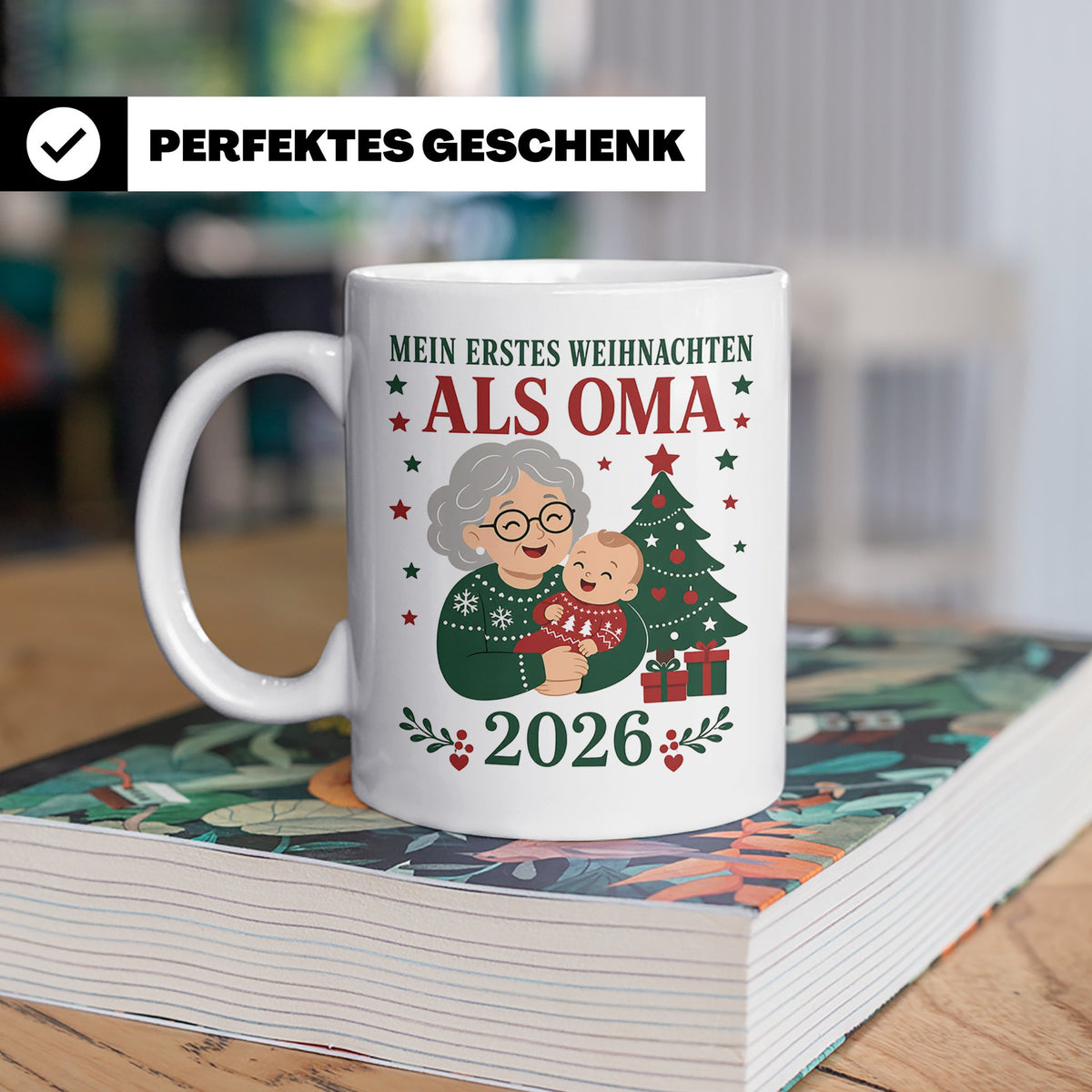 Oma Tasse Mein erstes Weihnachten als Oma 2026 - Geschenk fü – Weiß [farbe:weiß]