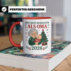 Oma Tasse Mein erstes Weihnachten als Oma 2026 - Geschenk fü – Rot [farbe:rot]