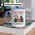 Oma Tasse Mein erstes Weihnachten als Oma 2026 - Geschenk fü – Blau [farbe:blau]