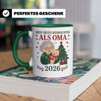 Oma Tasse Mein erstes Weihnachten als Oma 2026 - Geschenk fü – Grün [farbe:grün]