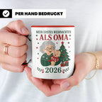 Oma Tasse Mein erstes Weihnachten als Oma 2026 - Geschenk fü – Rot [farbe:rot]