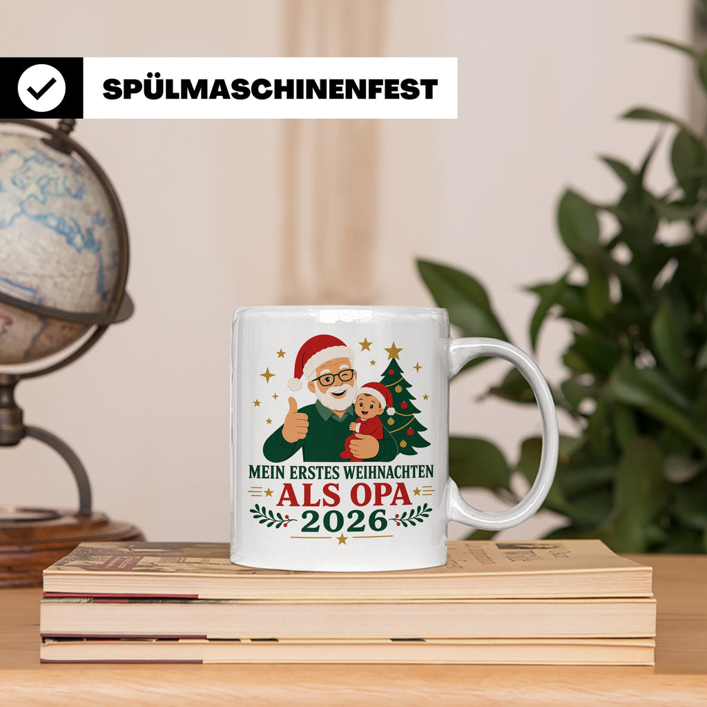 Opa Tasse Mein erstes Weihnachten als Opa 2026 - Geschenk fü – Weiß [farbe:weiß]