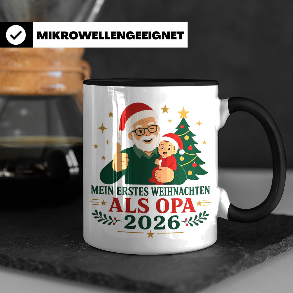 Opa Tasse Mein erstes Weihnachten als Opa 2026 - Geschenk fü – Schwarz [farbe:schwarz]