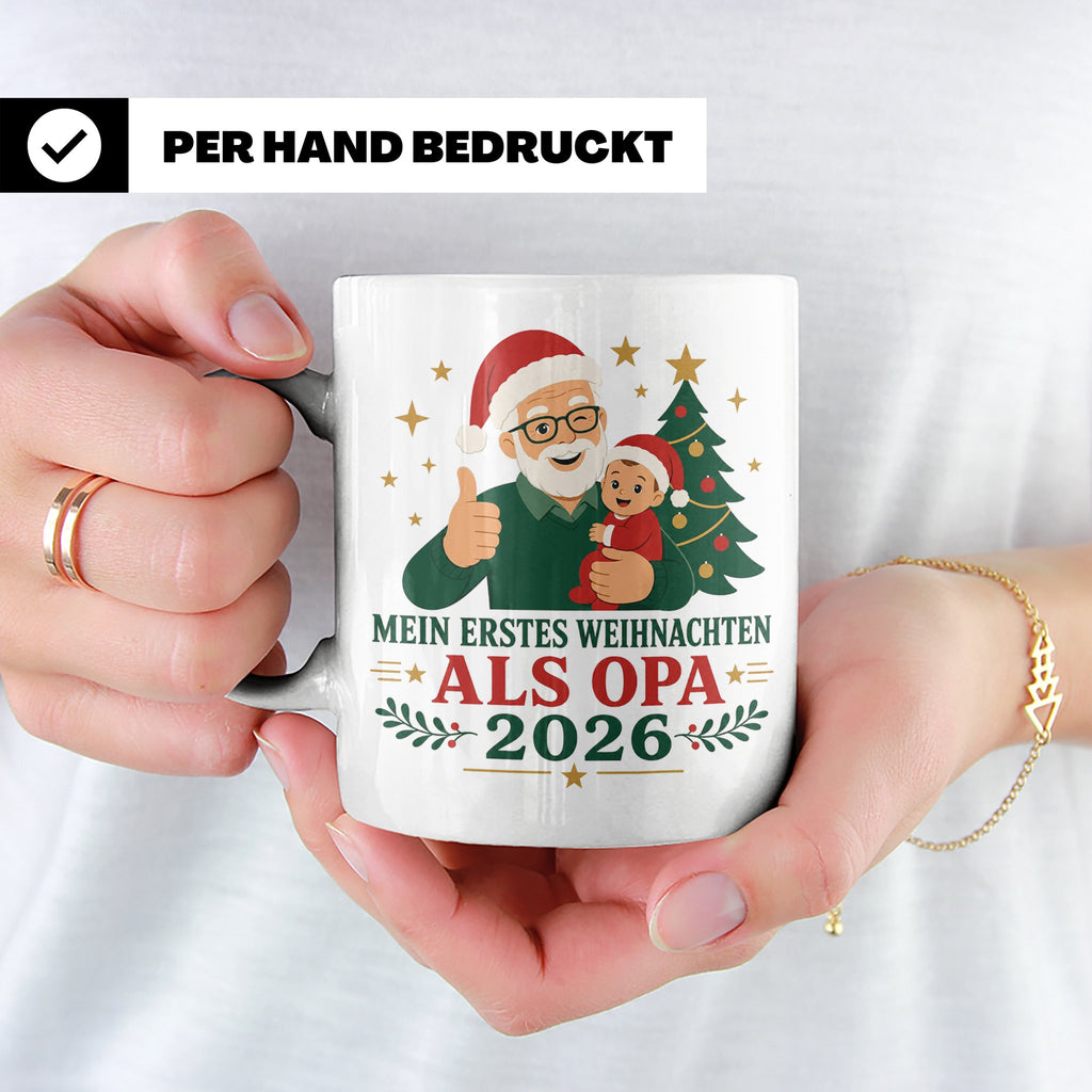 Opa Tasse Mein erstes Weihnachten als Opa 2026 - Geschenk fü – Weiß [farbe:weiß]