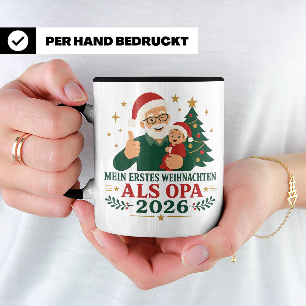 Opa Tasse Mein erstes Weihnachten als Opa 2026 - Geschenk fü – Schwarz [farbe:schwarz]