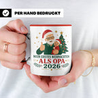 Opa Tasse Mein erstes Weihnachten als Opa 2026 - Geschenk fü – Rot [farbe:rot]