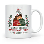 Pärchen Tasse Unser erstes Weihnachten 2026 - Geschenk für P – Weiß [farbe:weiß]