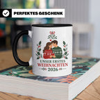 Pärchen Tasse Unser erstes Weihnachten 2026 - Geschenk für P – Schwarz [farbe:schwarz]