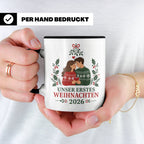 Pärchen Tasse Unser erstes Weihnachten 2026 - Geschenk für P – Schwarz [farbe:schwarz]