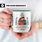 Pärchen Tasse Unser erstes Weihnachten 2026 - Geschenk für P – Grün [farbe:grün]