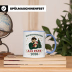 Papa Tasse Mein erstes Weihnachten als Papa 2026 - Geschenk  – Blau [farbe:blau]