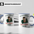 Papa Tasse Mein erstes Weihnachten als Papa 2026 - Geschenk  – Blau [farbe:blau]
