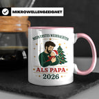 Papa Tasse Mein erstes Weihnachten als Papa 2026 - Geschenk  – Rosa [farbe:rosa]