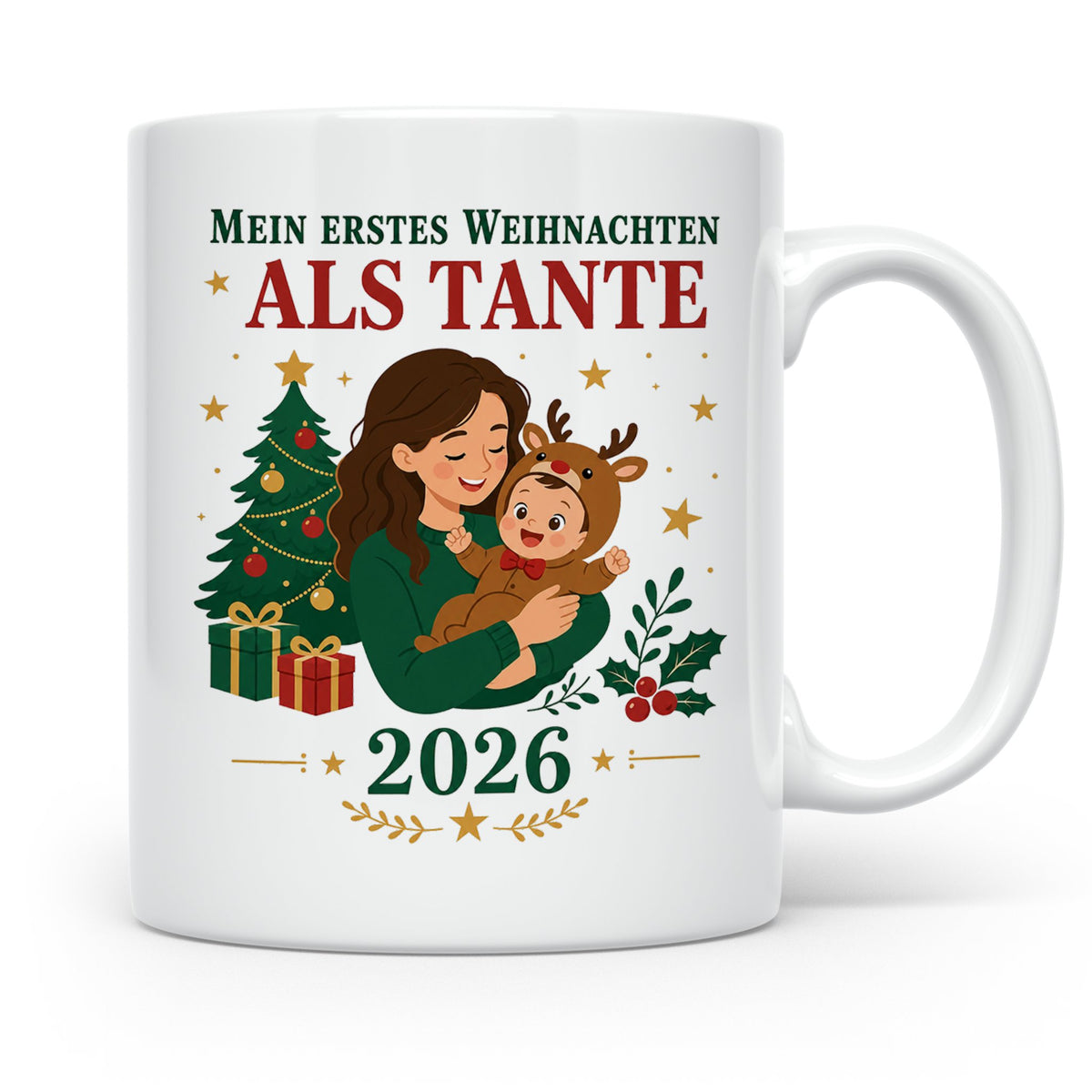 Tante Tasse Mein erstes Weihnachten als Tante 2026 - Geschen – Weiß [farbe:weiß]