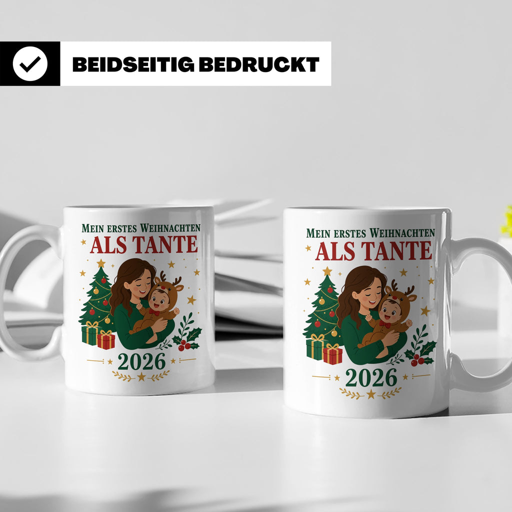 Tante Tasse Mein erstes Weihnachten als Tante 2026 - Geschen – Weiß [farbe:weiß]