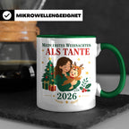 Tante Tasse Mein erstes Weihnachten als Tante 2026 - Geschen – Grün [farbe:grün]