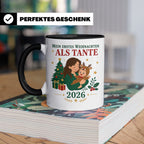Tante Tasse Mein erstes Weihnachten als Tante 2026 - Geschen – Schwarz [farbe:schwarz]