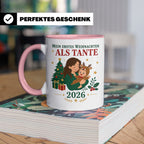 Tante Tasse Mein erstes Weihnachten als Tante 2026 - Geschen – Rosa [farbe:rosa]