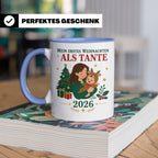 Tante Tasse Mein erstes Weihnachten als Tante 2026 - Geschen – Blau [farbe:blau]