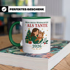 Tante Tasse Mein erstes Weihnachten als Tante 2026 - Geschen – Grün [farbe:grün]