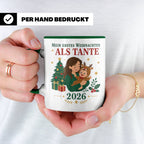 Tante Tasse Mein erstes Weihnachten als Tante 2026 - Geschen – Grün [farbe:grün]