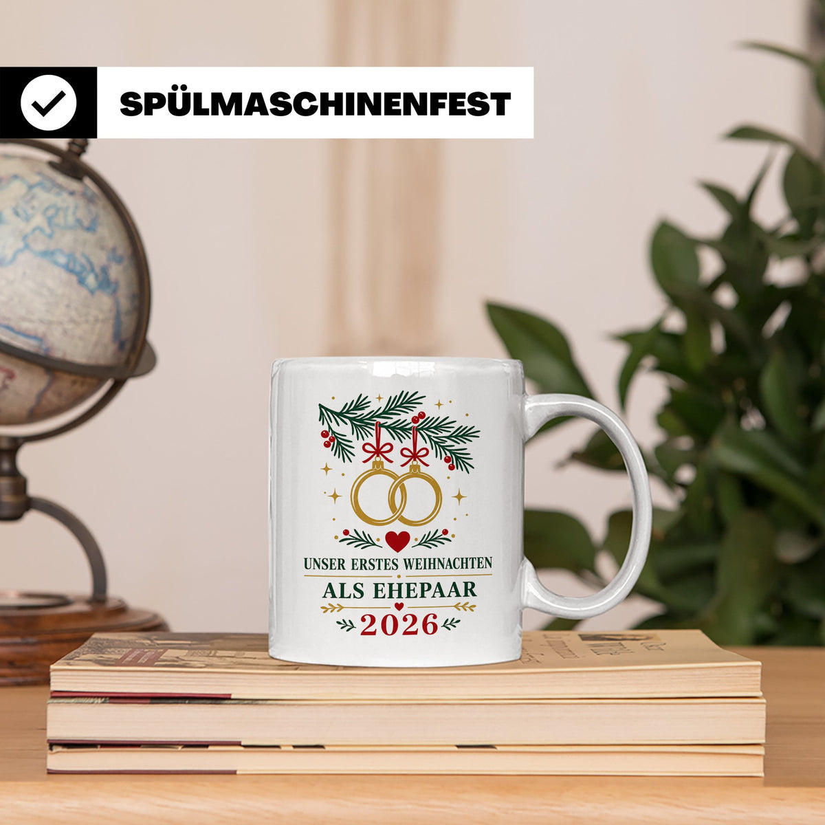 Ehepaar Tasse Unser erstes Weihnachten als Ehepaar 2026 - Ge – Weiß [farbe:weiß]