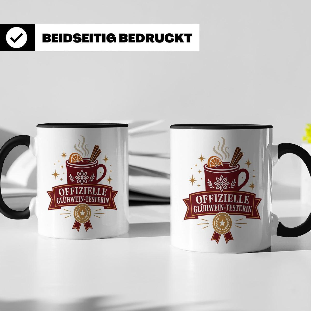 Glühwein Tasse Offizielle Glühwein Testerin - Lustiges Gesch – Schwarz [farbe:schwarz]