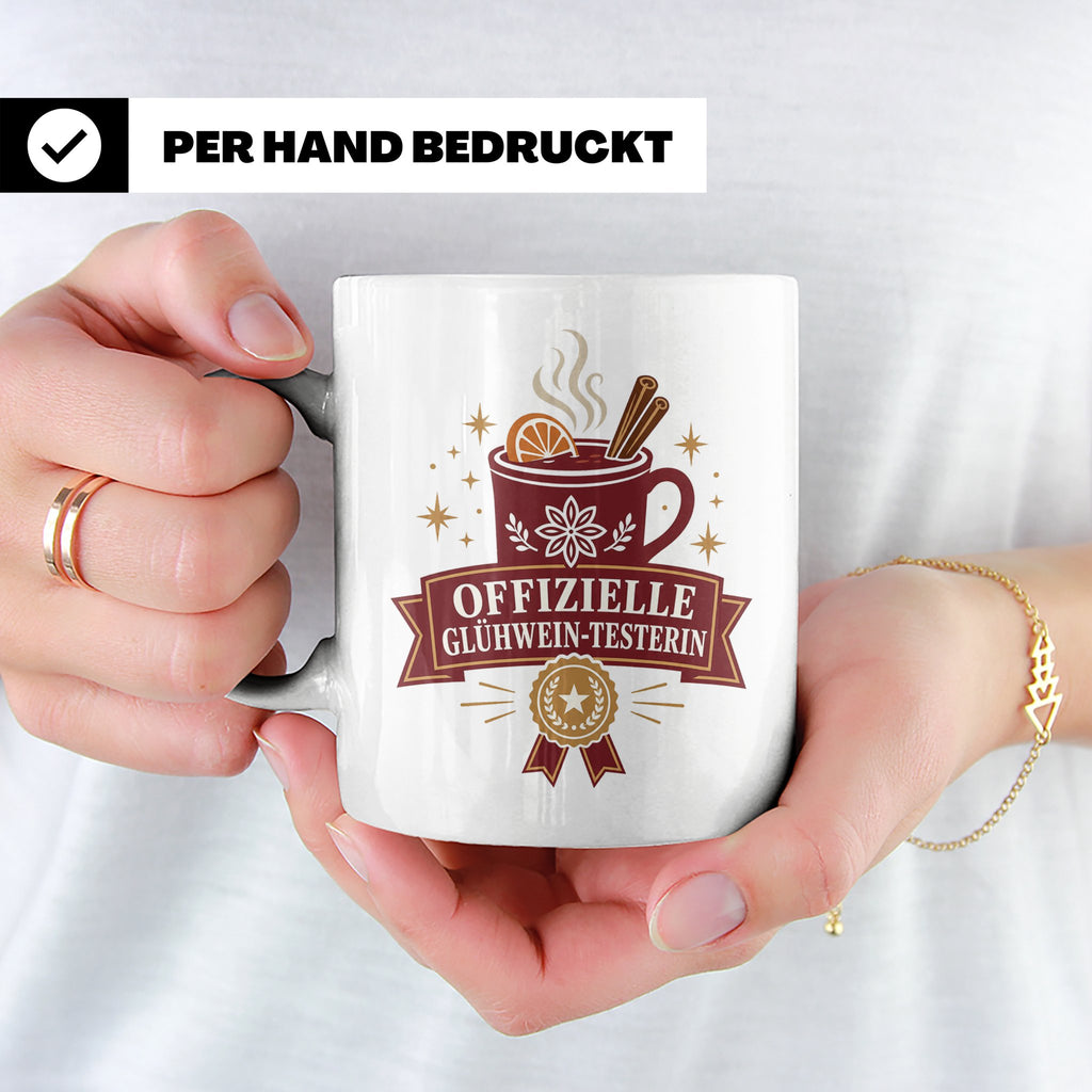Glühwein Tasse Offizielle Glühwein Testerin - Lustiges Gesch – Weiß [farbe:weiß]