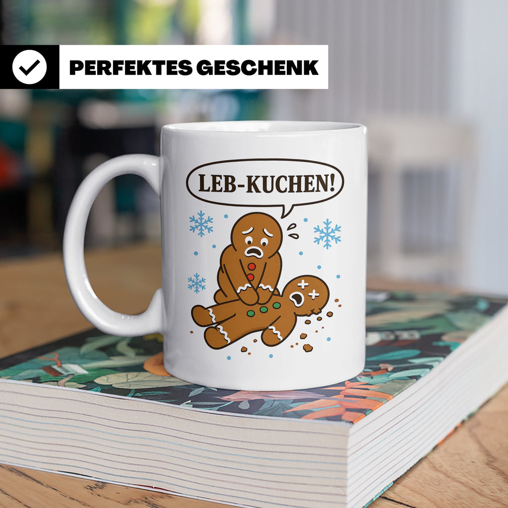 Lebkuchen Tasse Leb Kuchen Wortspiel - Lustiges Geschenk für – Weiß [farbe:weiß]