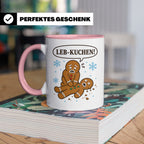 Lebkuchen Tasse Leb Kuchen Wortspiel - Lustiges Geschenk für – Rosa [farbe:rosa]