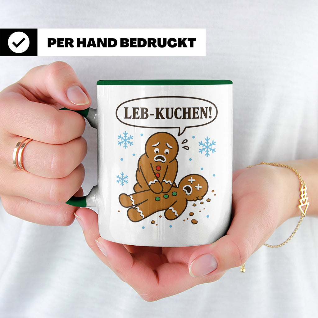 Lebkuchen Tasse Leb Kuchen Wortspiel - Lustiges Geschenk für – Grün [farbe:grün]