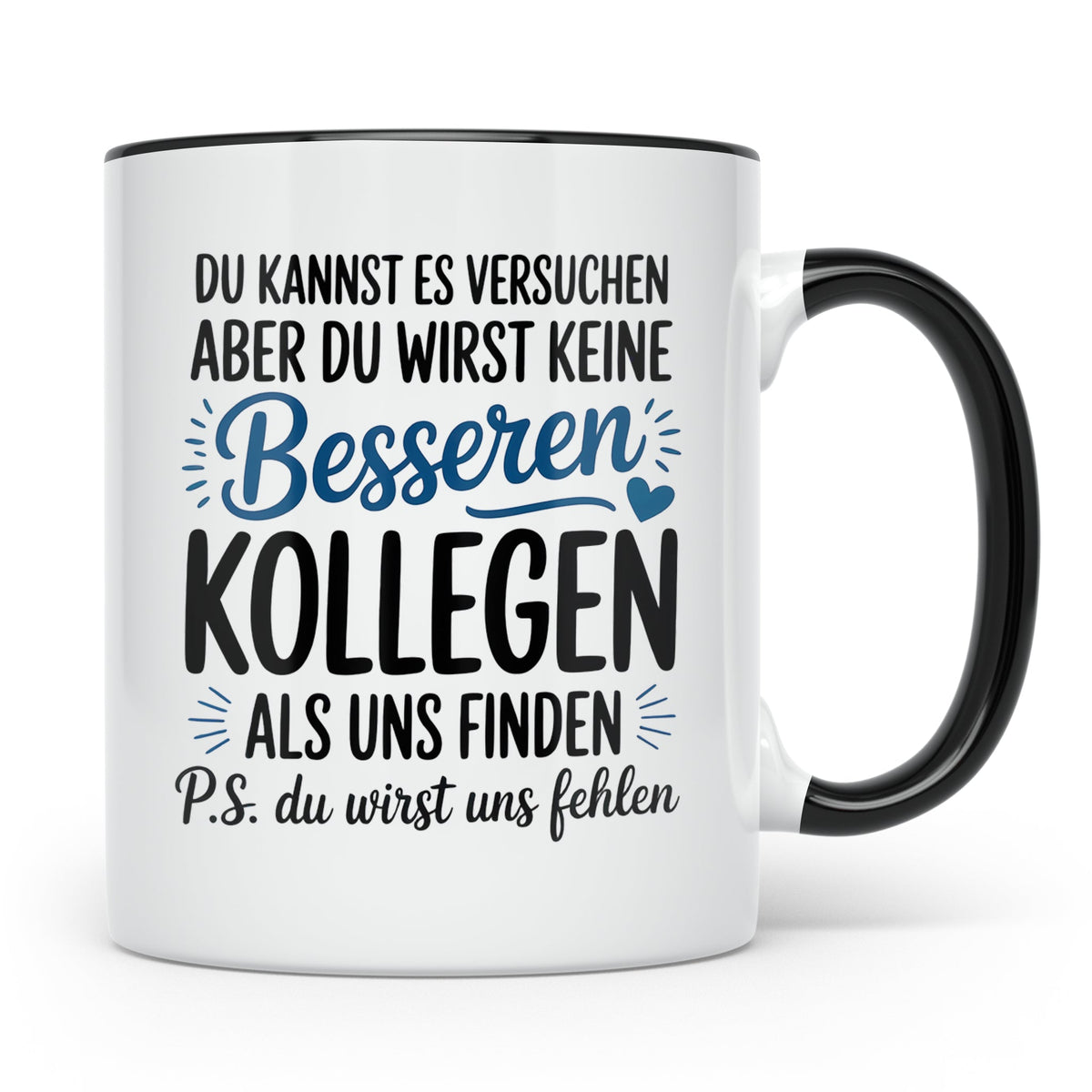 Abschiedsgeschenk Kollegen Tasse Jobwechsel Neue Herausforde – Schwarz [farbe:schwarz]