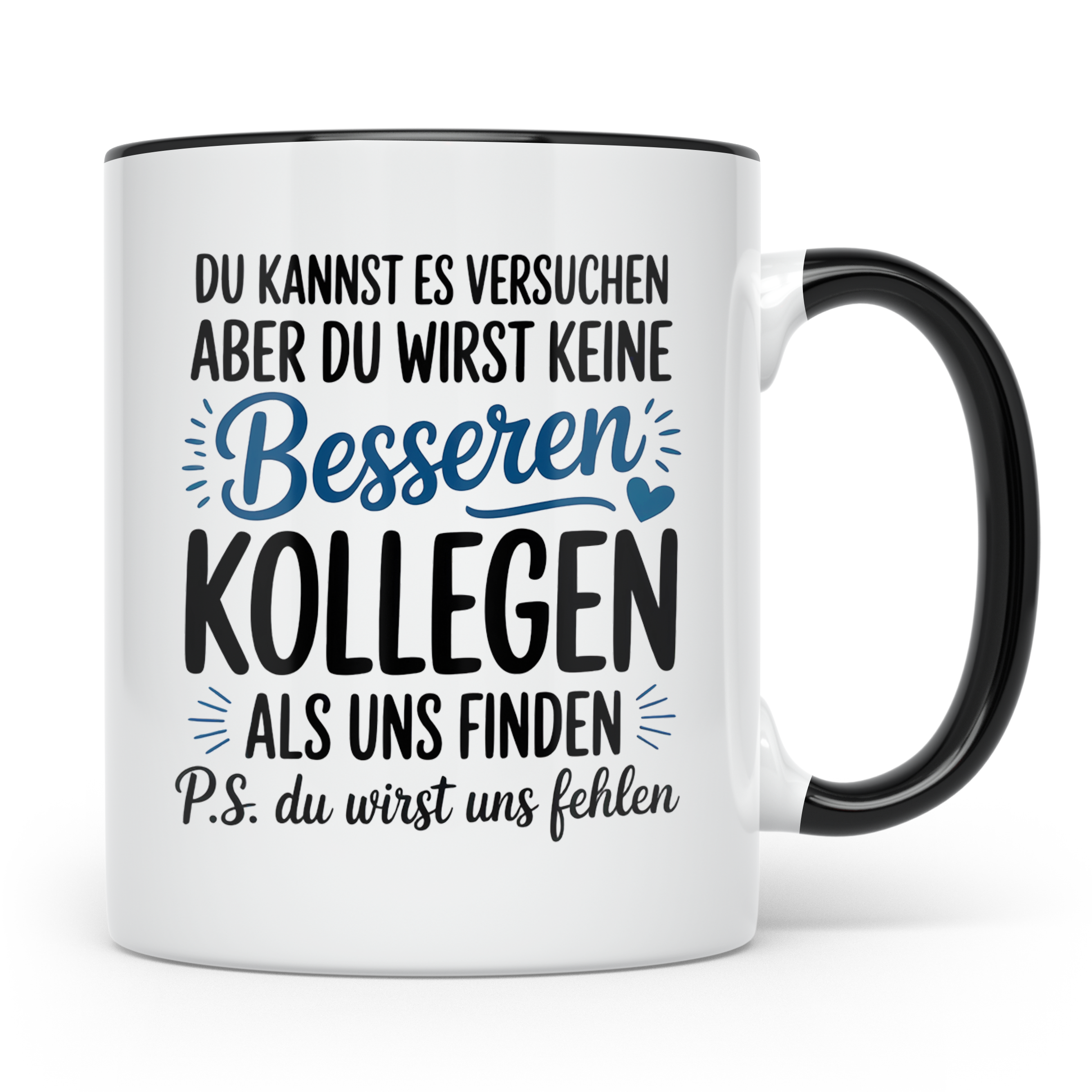 Abschiedsgeschenk Kollegen Tasse Jobwechsel Neue Herausforde – Schwarz [farbe:schwarz]