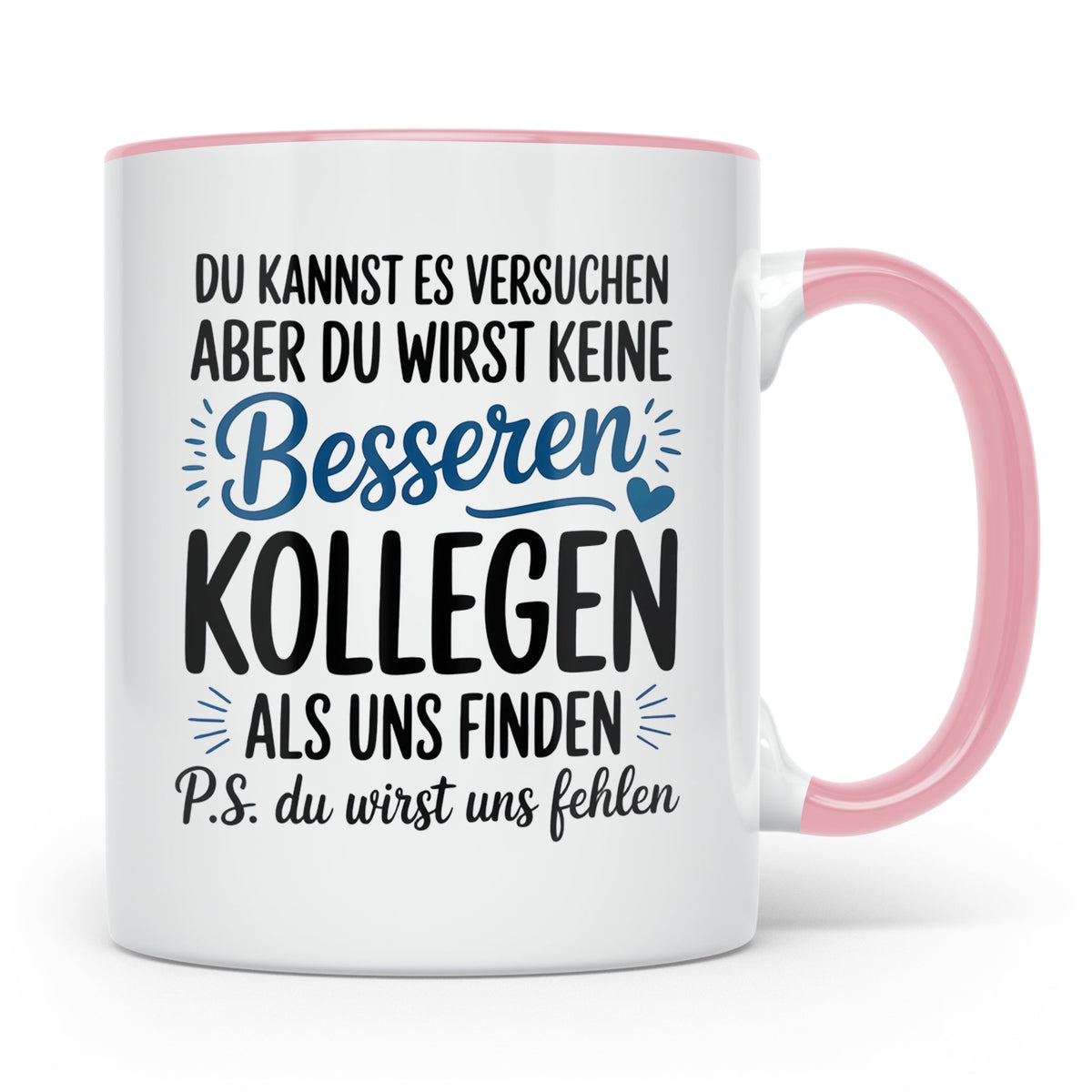 Abschiedsgeschenk Kollegen Tasse Jobwechsel Neue Herausforde – Rosa [farbe:rosa]