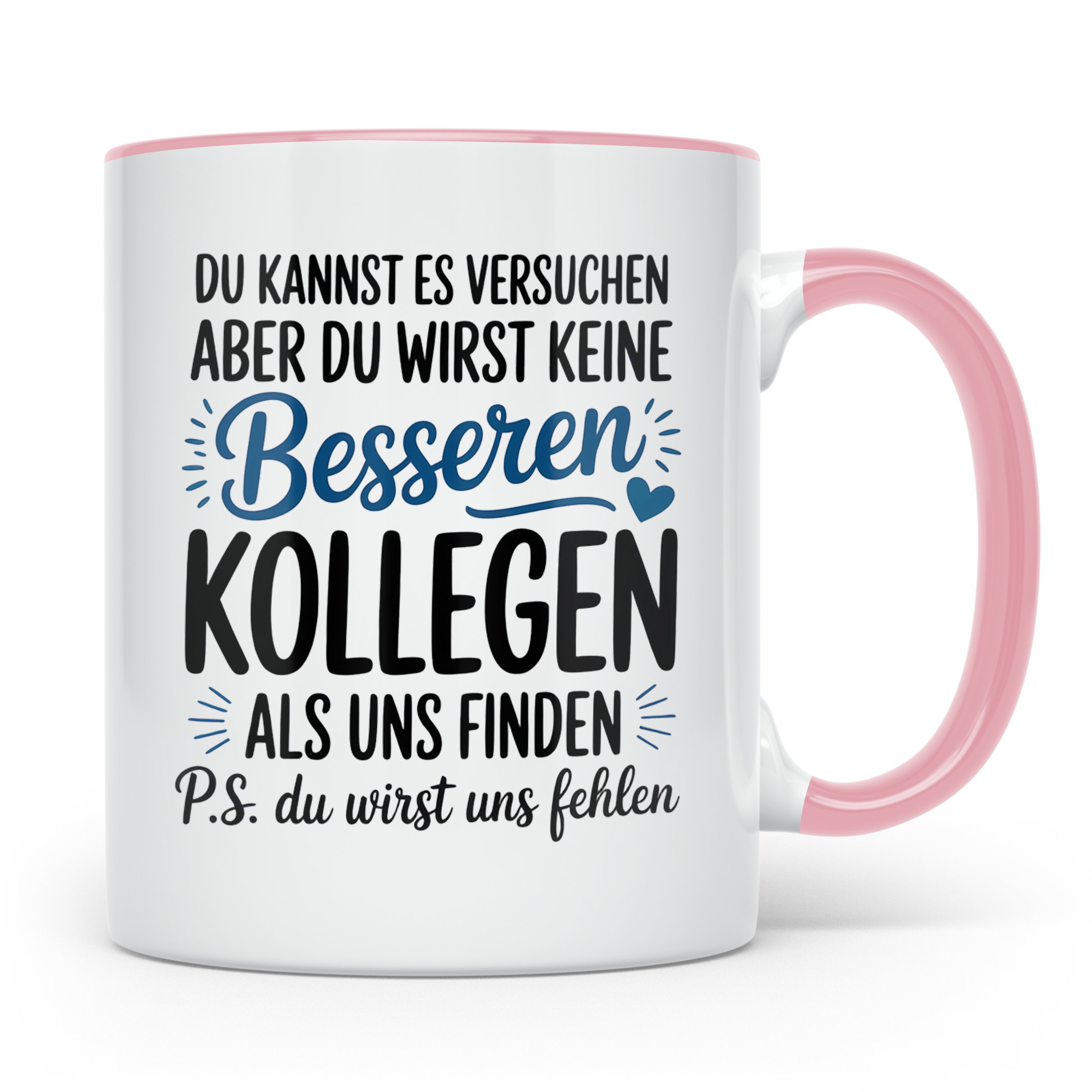 Abschiedsgeschenk Kollegen Tasse Jobwechsel Neue Herausforde – Rosa [farbe:rosa]