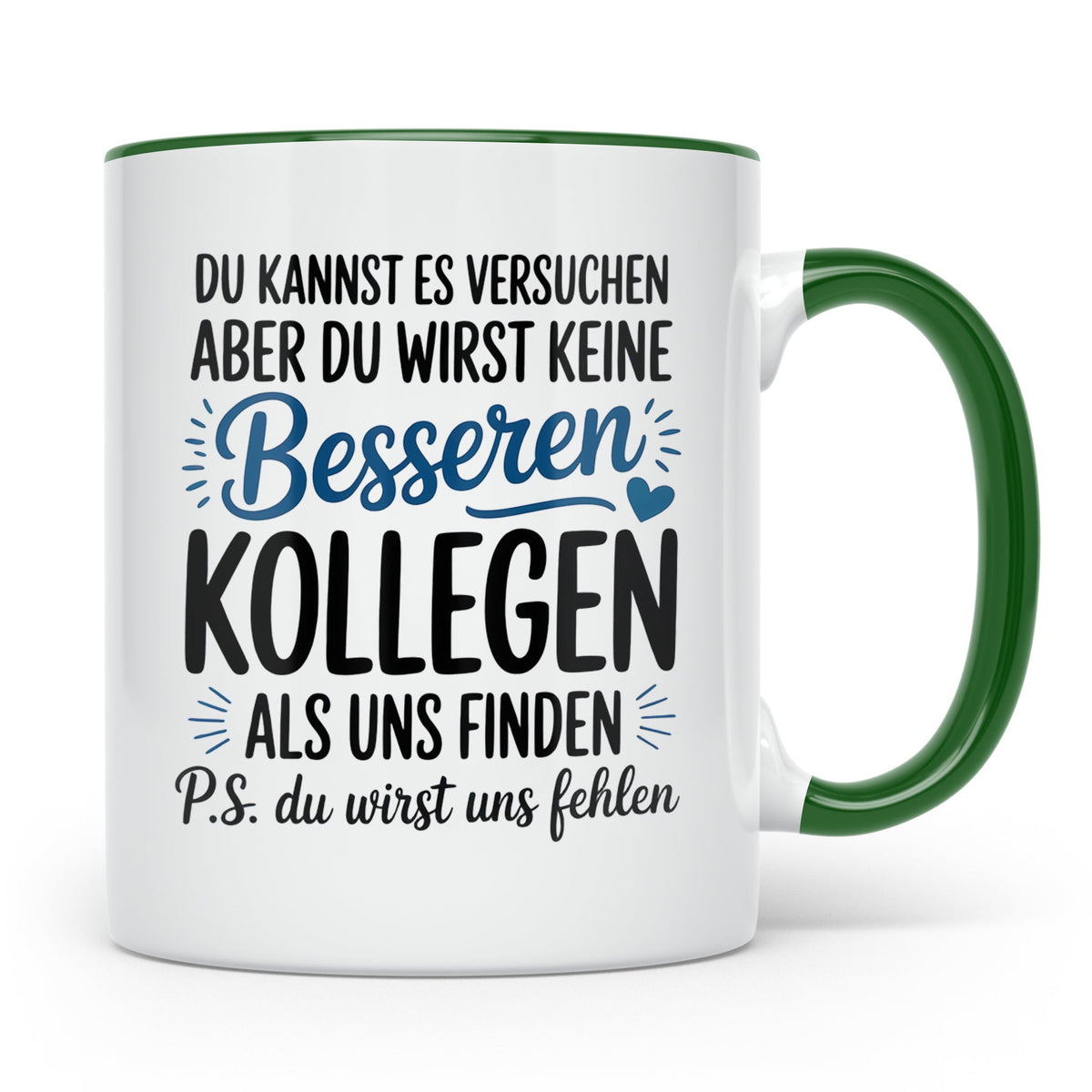 Abschiedsgeschenk Kollegen Tasse Jobwechsel Neue Herausforde – Grün [farbe:grün]