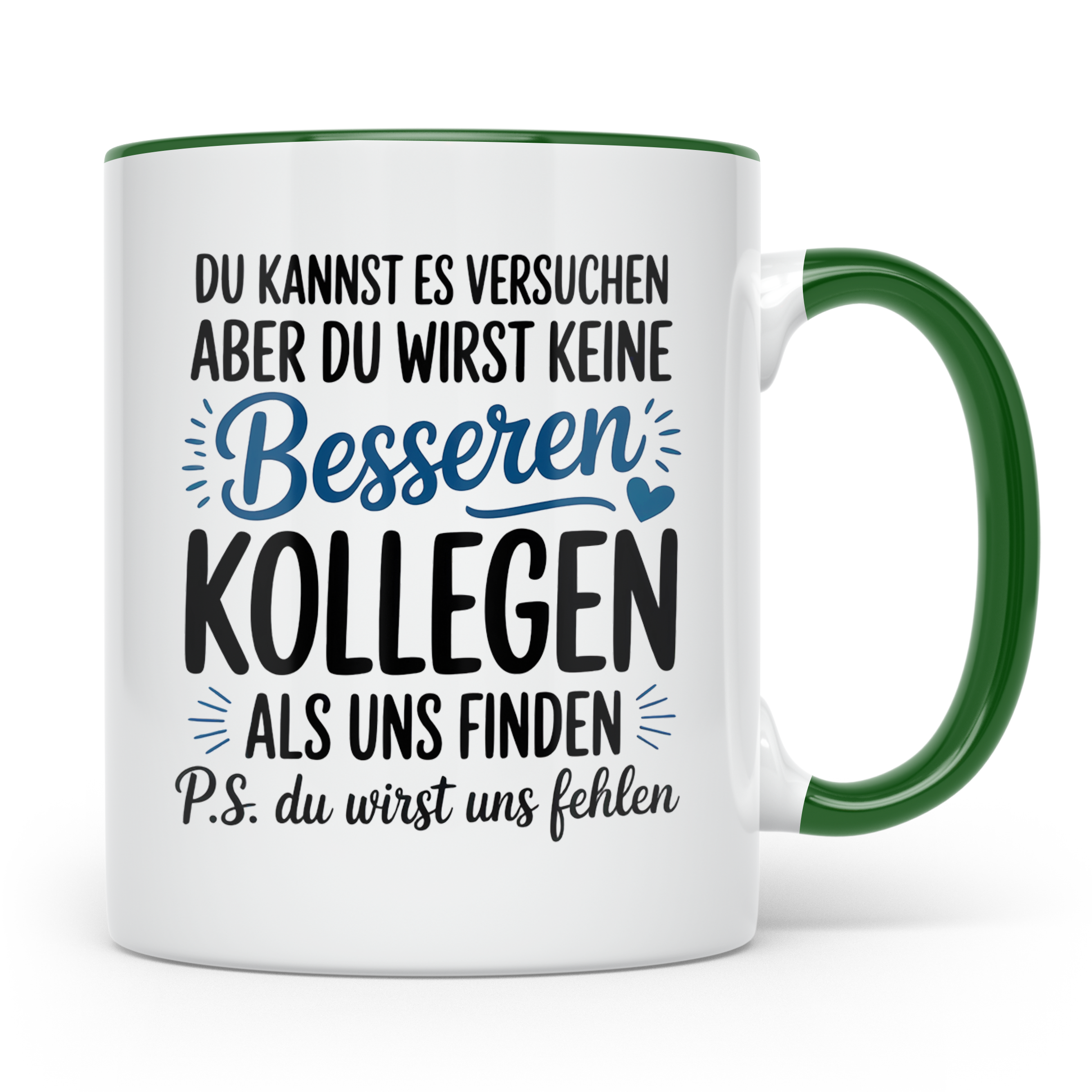 Abschiedsgeschenk Kollegen Tasse Jobwechsel Neue Herausforde – Grün [farbe:grün]
