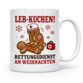Rettungsdienst Tasse Leb Kuchen Rettungsdienst an Weihnachte – Weiß [farbe:weiß]
