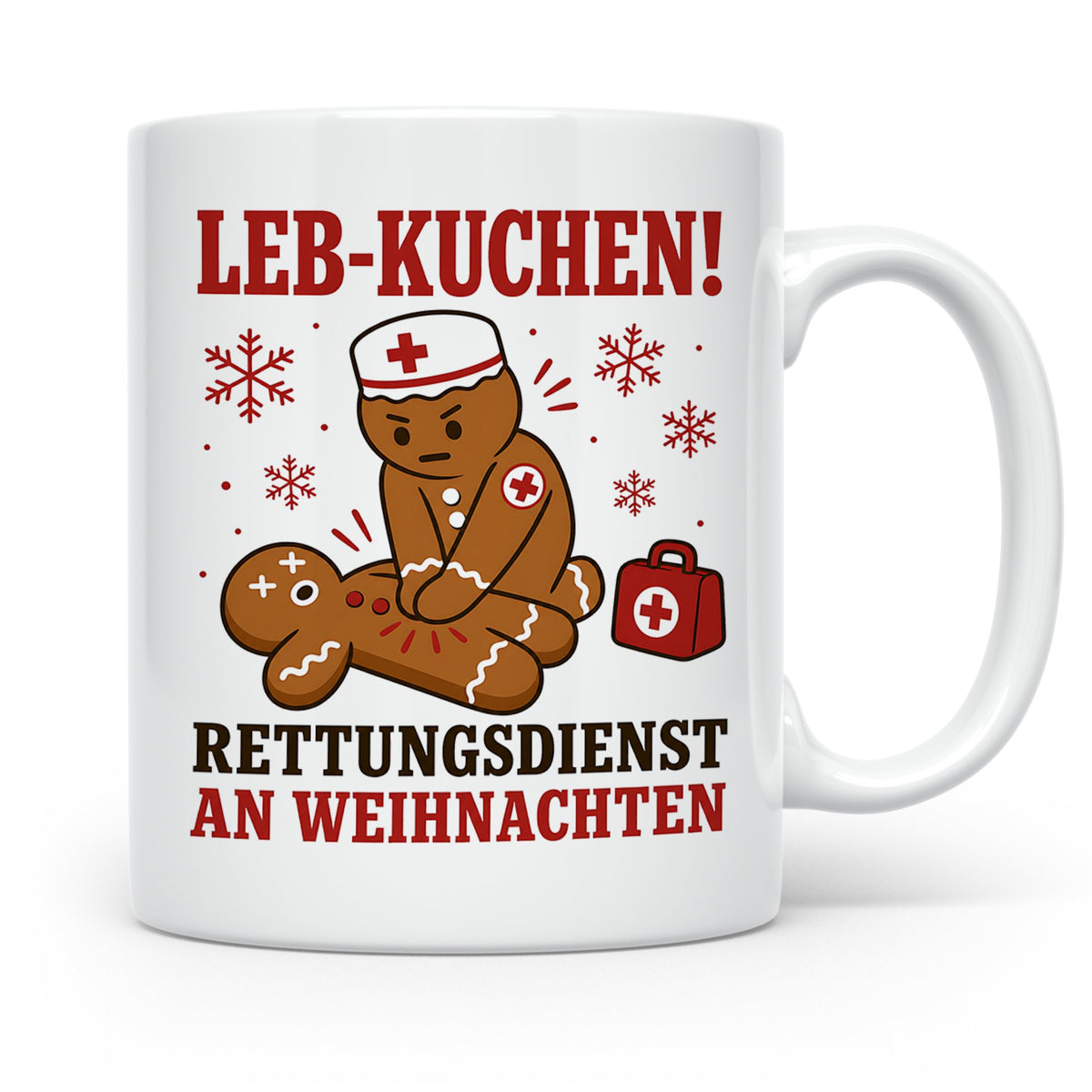 Rettungsdienst Tasse Leb Kuchen Rettungsdienst an Weihnachte – Weiß [farbe:weiß]